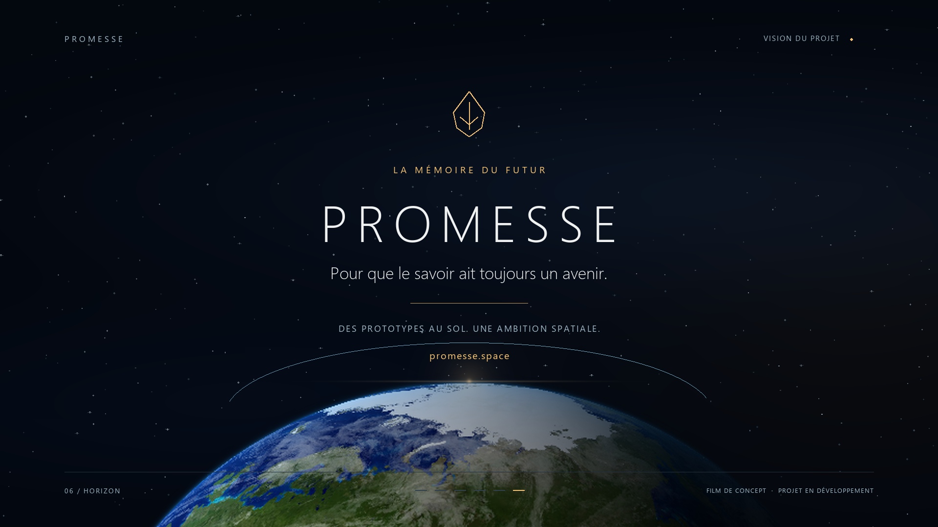 PROMESSE, la mémoire du futur, au-dessus de l’horizon terrestre
